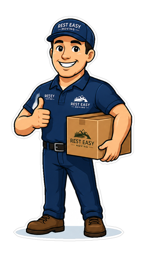 Rest Easy Moving mover mascot